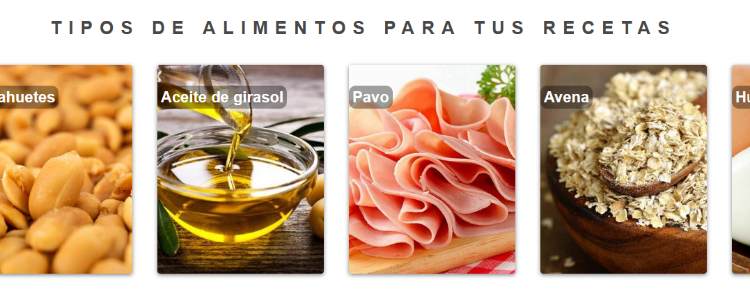 Carrusel de la página de inicio