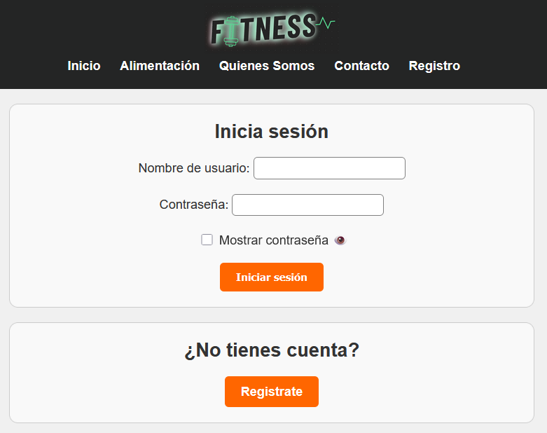 Página de inicio de sesión