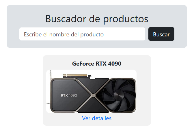 Buscador de la tienda online