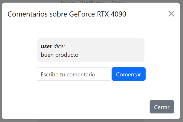 Comentarios del producto